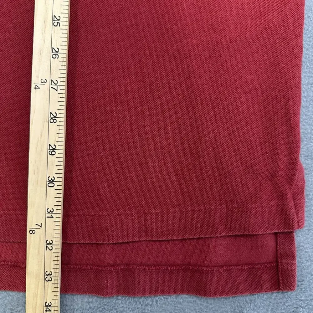 Polo Ralph Lauren Polo Shirt Mens Wine Red Cotton Short Sleeve Golf Classic - XL